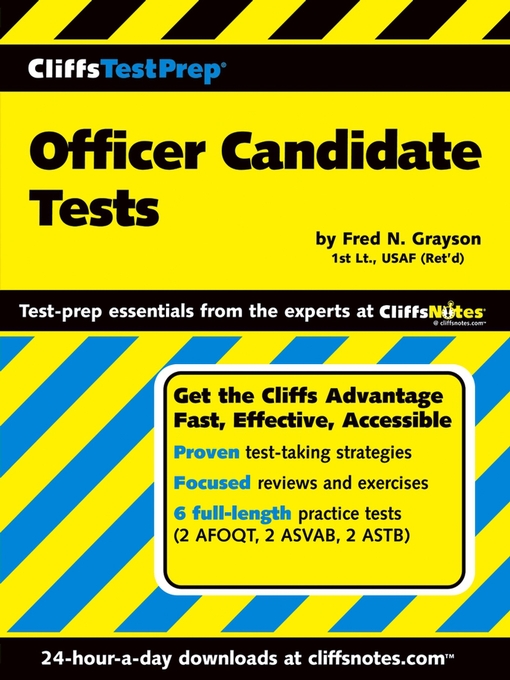 Title details for CliffsTestPrep Officer Candidate Tests by Fred N. Grayson - Available